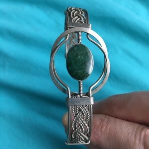 Vintage 1990s silver tone wire braided bracelet